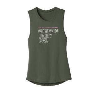 Ladies XS Elite Compete Every Day Tank - Military Green
